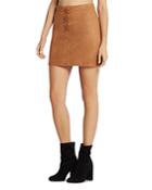 Bcbgeneration Faux Suede Lace Up Skirt