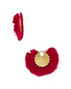 Kate Spade New York Crystal & Feather Statement Earrings