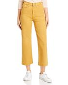7 For All Mankind Alexa Cropped Wide-leg Jeans In Amber