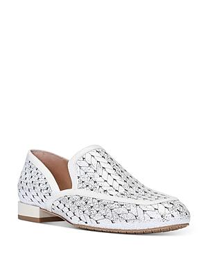 Donald Pliner Women's Metallic Woven Leather Loafers