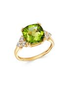 Bloomingdale's Peridot & Diamond Classic Ring In 14k Yellow Gold - 100% Exclusive