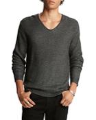 John Varvatos Collection Wool Regular Fit V-neck Sweater