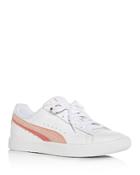 Puma Women's Clyde Leather Lace Up Sneakers