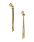 David Yurman 18k Yellow Gold Angelika Diamond Drop Earrings