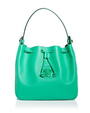 Versace La Medusa Leather Drawstring Shoulder Bag
