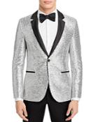 Hugo Arti Metallic Sequin Extra Slim Fit Tuxedo Jacket