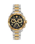 Versace Two-tone Dylos Chronograph, 44mm