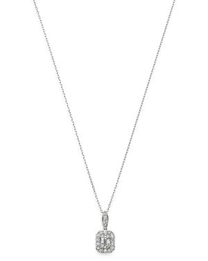 Bloomingdale's Diamond Mosaic Pendant Necklace In 14k White Gold, 0.50 Ct. T.w. - 100% Exclusive
