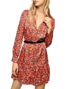 Pinko Nomade Jacquard Floral Mini Dress