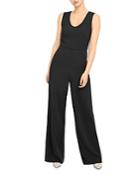 Theory Seamed Crepe Jumpsuit