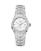 Tag Heuer Link Mother-of-pearl And Diamond Bezel Watch, 32mm
