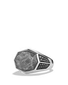 David Yurman Meteorite Signet Ring With Black Diamonds