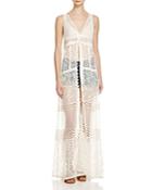 Band Of Gypsies Embroidered Maxi Vest