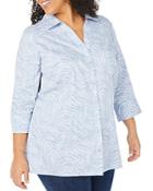 Foxcroft Plus Palmer Tunic Shirt