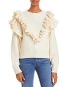 Lost And Wander Versace In Mind Ruffled Sweater