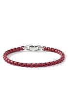 David Yurman Box Chain Bracelet In Burgundy