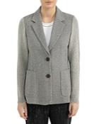 Peserico Sweater Sleeve Two Button Blazer