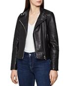 Reiss Tallis Leather Biker Jacket