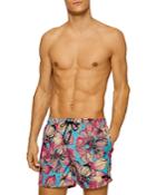 Boss Paintfish Floral Print Swim Trunks