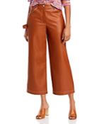 Staud Domino Wide Leg Faux Leather Pants