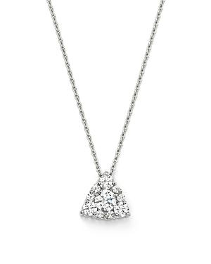 Bloomingdale's Diamond Cluster Pendant Necklace In 14k White Gold, .25 Ct. T.w, 18 - 100% Exclusive