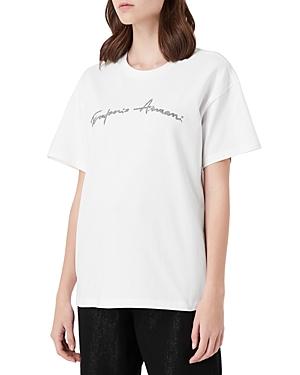 Emporio Armani Rhinestone Logo Tee
