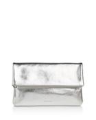 Whistles Chapel Large Leather Foldover Clutch