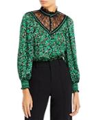 Alice And Olivia Clarice Floral Lace Blouse