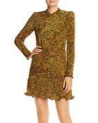Saylor Tovah Pleated Leopard Print Dress