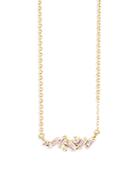 Suzanne Kalan 18k Rose Gold Mixed Diamond Bar Necklace, 18l