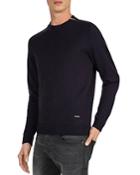 The Kooples Zip-shoulder Leather-patch Sweater
