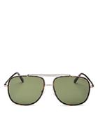 Tom Ford Men's Vintage-luxe Brow Bar Aviator Sunglasses, 58mm
