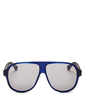 Gucci Oversize Aviator Sunglasses, 64mm
