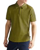 Ted Baker Backley Textured Zip Polo Shirt