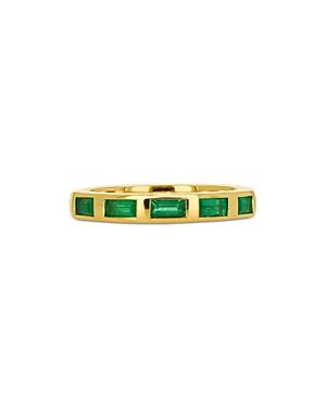 Rachel Reid 14k Yellow Gold Emerald Baguette Band