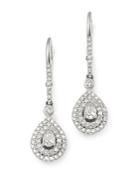 Bloomingdale's Pear-shaped Diamond Drop Earrings In 14k White Gold, 1.0 Ct. T.w. - 100% Exclusive