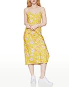 Bcbgeneration Floral-print Sleeveless Midi Dress