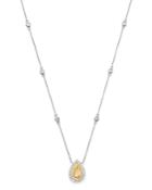 Bloomingdale's Pear-shaped Yellow & White Diamond Necklace In 18k Yellow & White Gold - 100% Exclusive