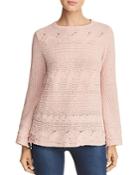 Heather B Chenille Cable-knit Sweater