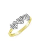 Meira T 14k Yellow & White Gold Diamond Heart Ring