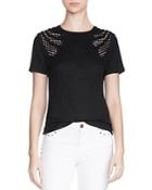 Maje Trident Embroidered Tee