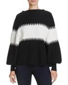 French Connection Sofia Striped Puff-sleeve Sweater
