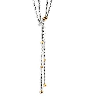 David Yurman Sterling Silver Petite Helena Y Necklace With 18k Yellow Gold & Diamonds, 50