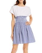 Aqua Smocked-waist Printed Dress - 100% Exclusive
