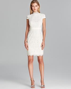 Cynthia Steffe Dress - Nell Corded Lace With Faux Leather