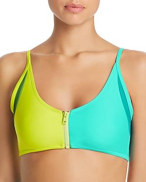 Chromat Mikito Color-block Zip Bikini Top