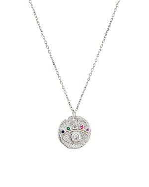 Aqua Evil Eye Pendant Necklace In Gold-plated Sterling Silver, 16 - 100% Exclusive
