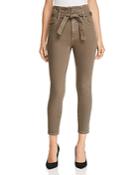 Current/elliott Corset Stiletto Cropped Skinny Jeans In Rural Green - 100% Exclusive