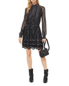 Michael Michael Kors Embellished Embroidered Lace Dress