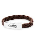 Uno De 50 In Touch Braided Leather Snap Bracelet